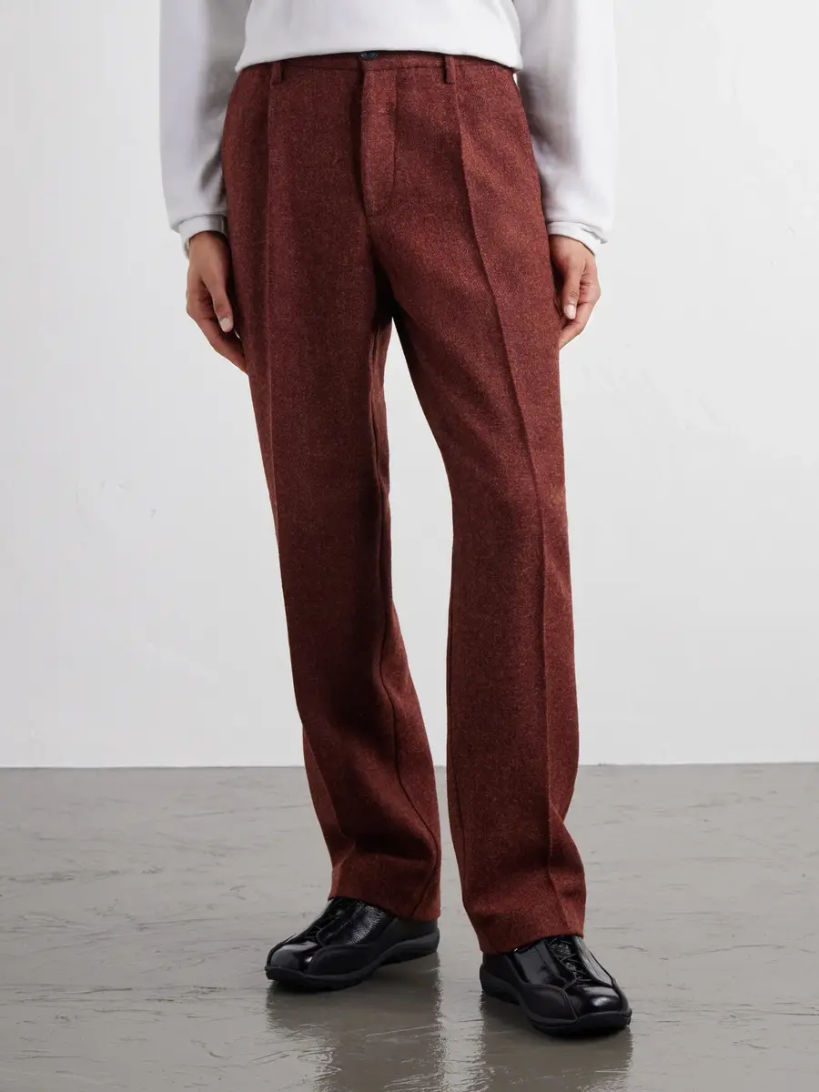 Portuguese Flannel Terroir Straight-Leg Pleated Wool-Twill Trousers - Men | Thumbnail 3
