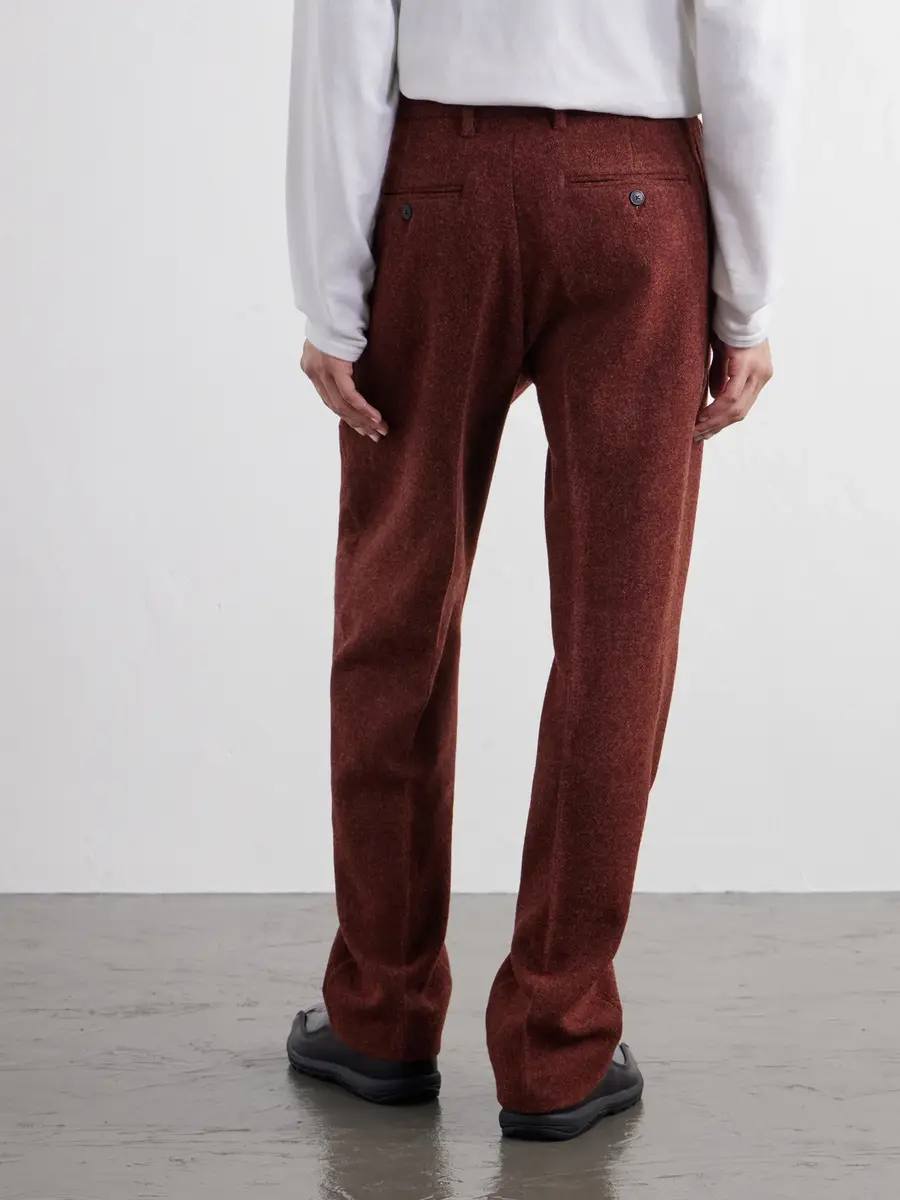 Portuguese Flannel Terroir Straight-Leg Pleated Wool-Twill Trousers - Men | Thumbnail 4