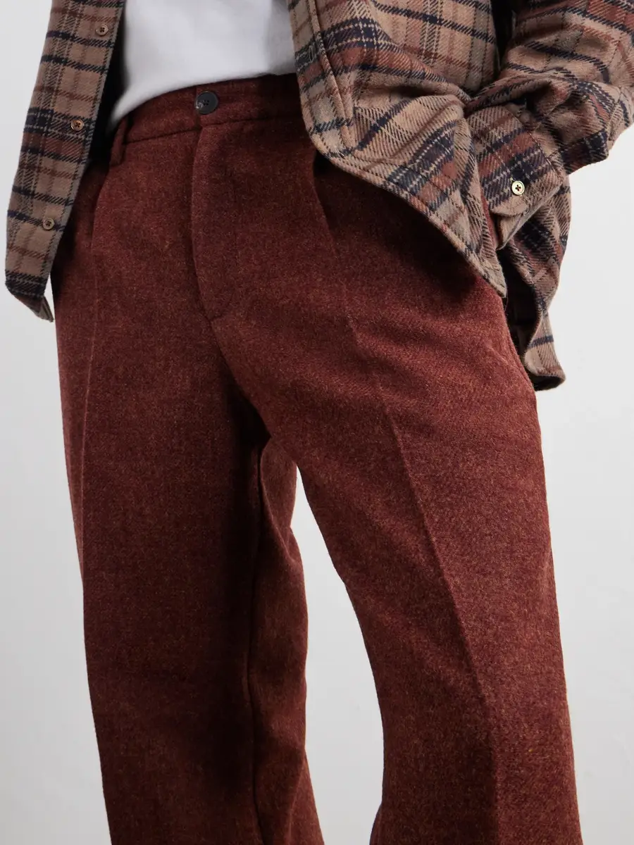 Portuguese Flannel Terroir Straight-Leg Pleated Wool-Twill Trousers - Men | Thumbnail 5