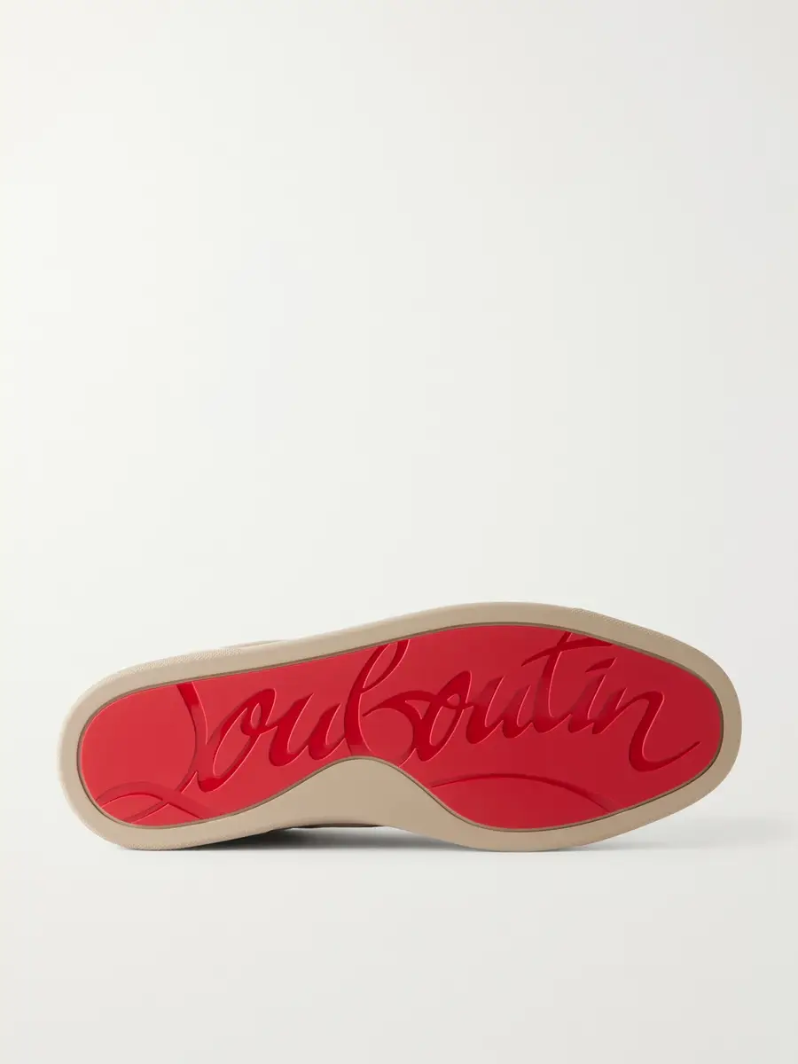 Christian Louboutin Louis Junior Grosgrain-Trimmed Suede Sneakers - Men | Thumbnail 3 Christian Louboutin Louis Junior Grosgrain-Trimmed Suede Sneakers - Men | Thumbnail 3