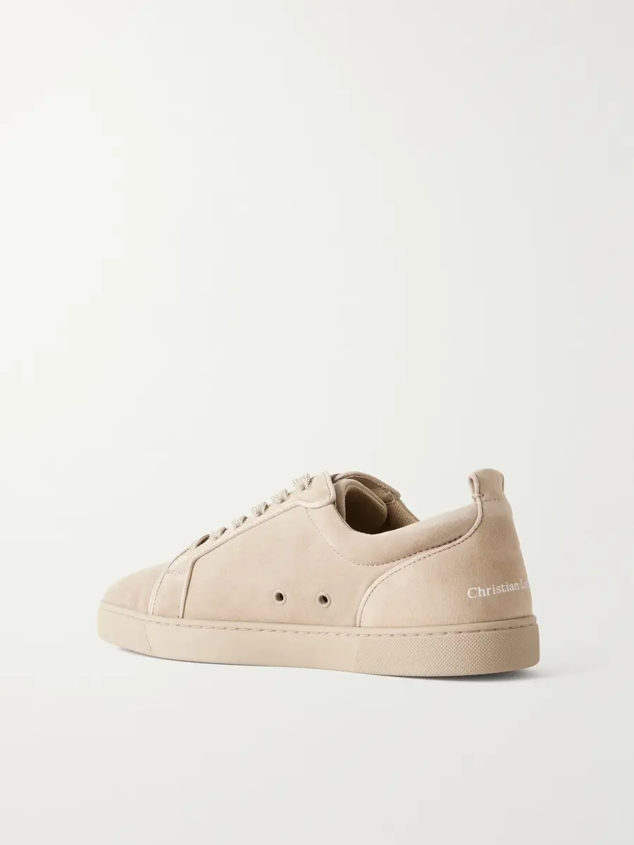 Christian Louboutin Louis Junior Grosgrain-Trimmed Suede Sneakers - Men | Thumbnail 4 Christian Louboutin Louis Junior Grosgrain-Trimmed Suede Sneakers - Men | Thumbnail 4