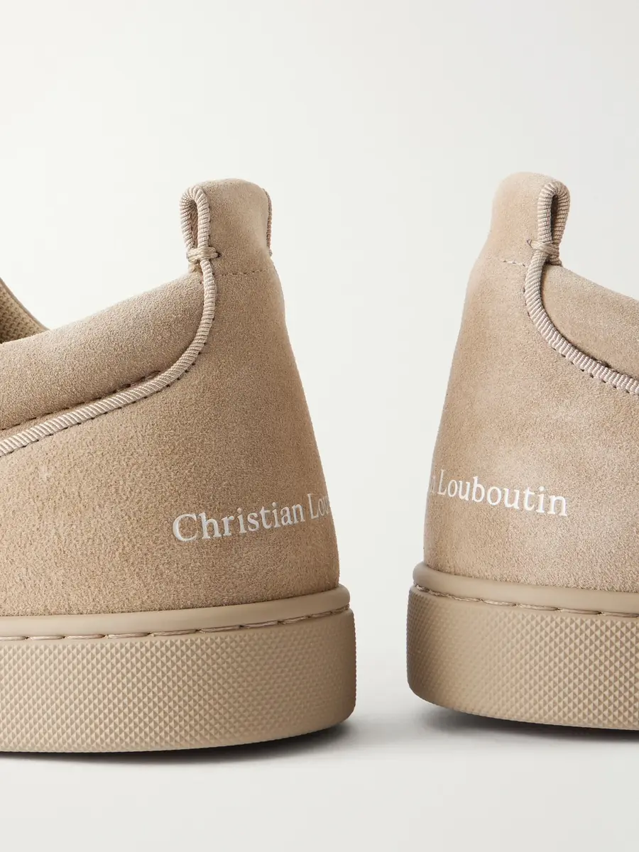 Christian Louboutin Louis Junior Grosgrain-Trimmed Suede Sneakers - Men | Thumbnail 5 Christian Louboutin Louis Junior Grosgrain-Trimmed Suede Sneakers - Men | Thumbnail 5