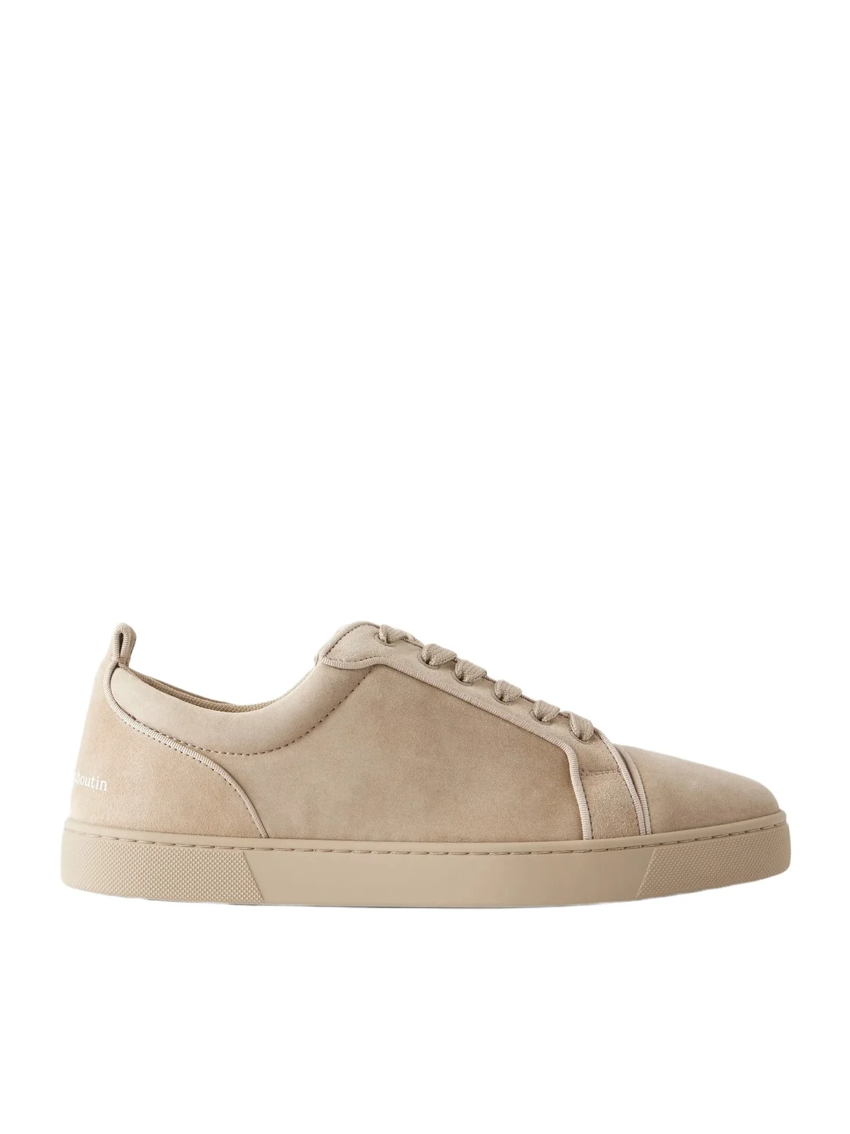 Christian Louboutin Louis Junior Grosgrain-Trimmed Suede Sneakers - Men