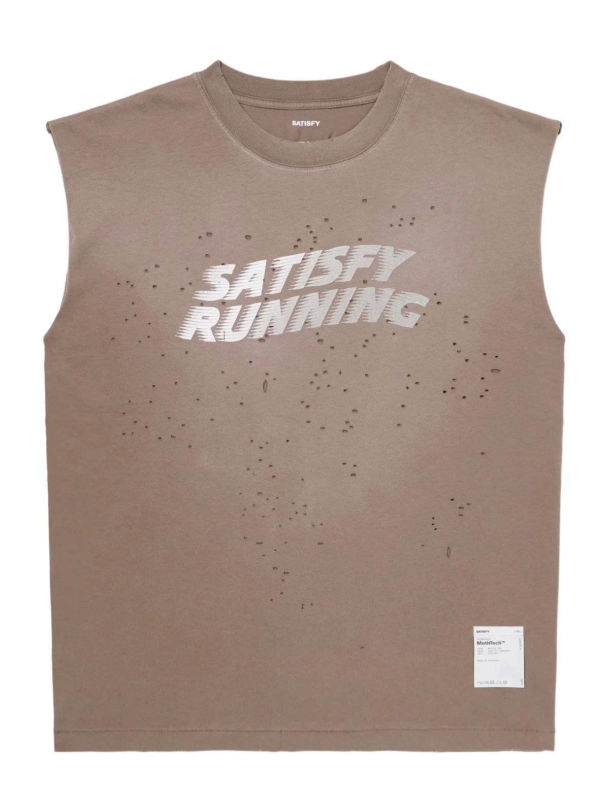 Satisfy Distressed Logo-Print MothTech™ Organic Cotton-Jersey Tank Top - Men