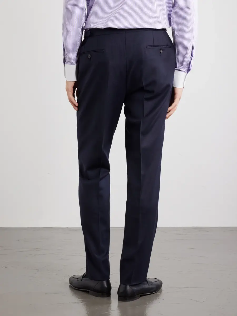 De Petrillo Straight-Leg Pleated Virgin Wool Trousers - Men | Thumbnail 4 De Petrillo Straight-Leg Pleated Virgin Wool Trousers - Men | Thumbnail 4