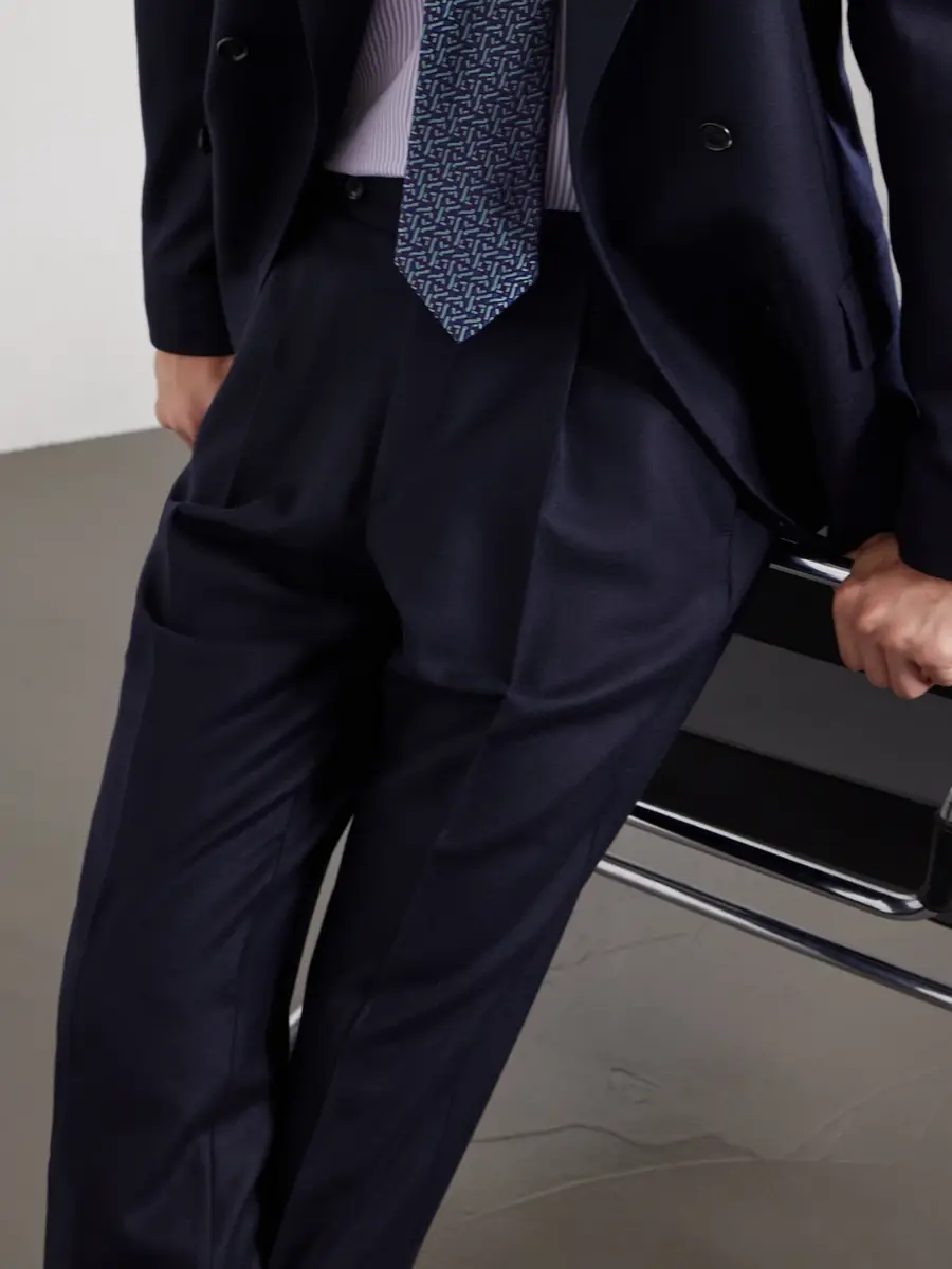 De Petrillo Straight-Leg Pleated Virgin Wool Trousers - Men | Thumbnail 5 De Petrillo Straight-Leg Pleated Virgin Wool Trousers - Men | Thumbnail 5