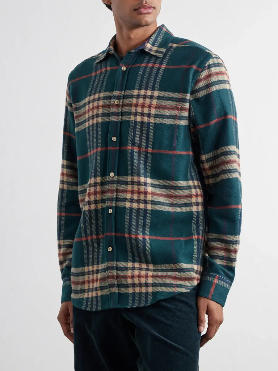 Portuguese Flannel Cervo Checked Cotton-Flannel Shirt - Men | Thumbnail 3