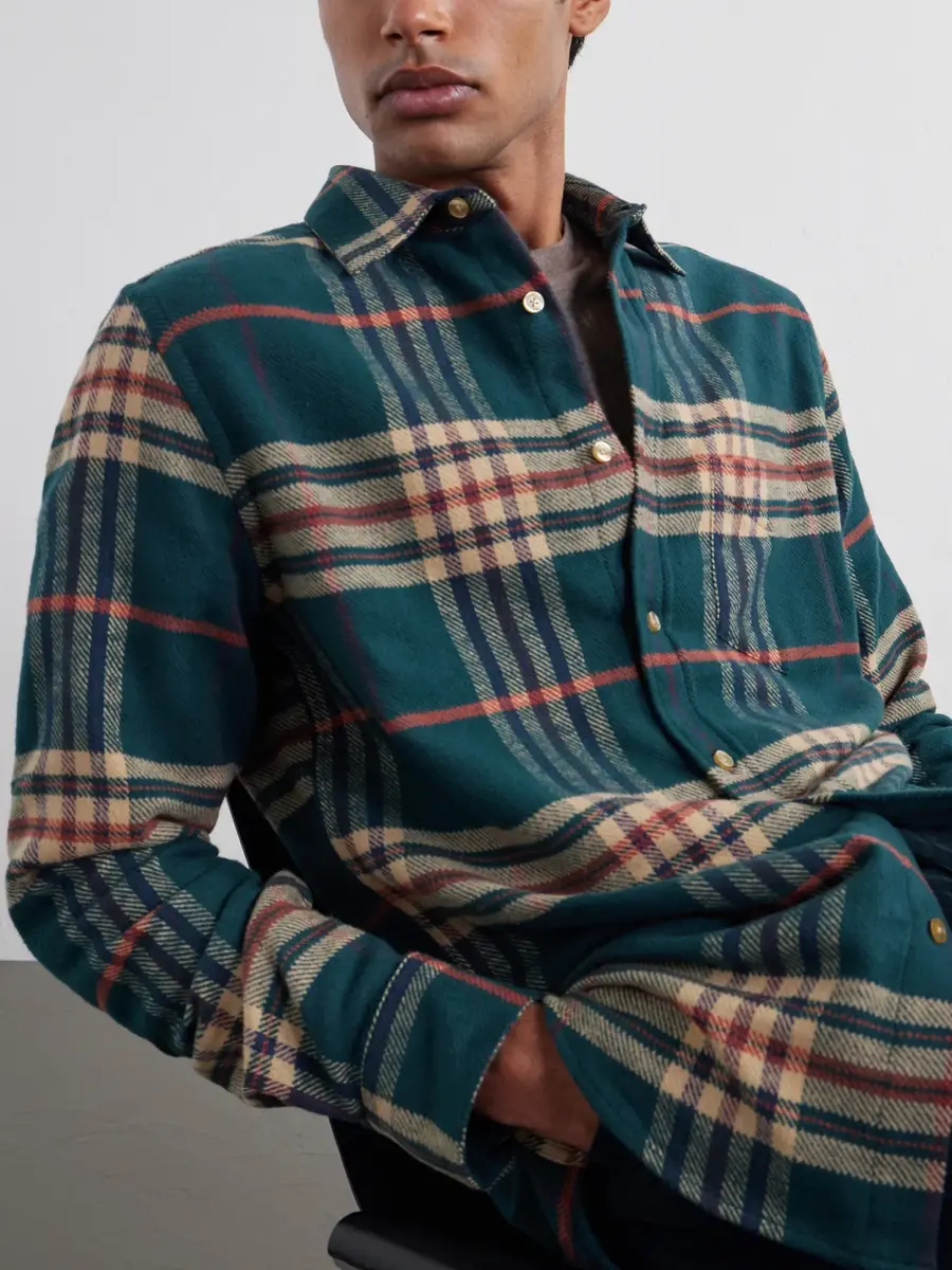 Portuguese Flannel Cervo Checked Cotton-Flannel Shirt - Men | Thumbnail 5