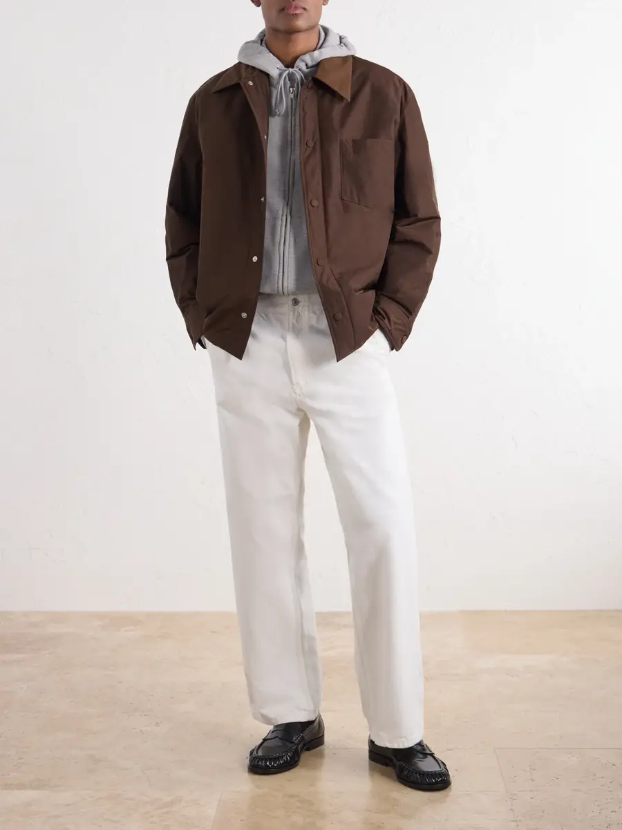 AMI PARIS Logo-Embroidered Padded Canvas Overshirt - Men | Thumbnail 2
