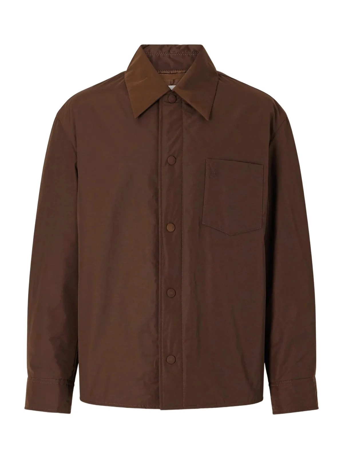 AMI PARIS Logo-Embroidered Padded Canvas Overshirt - Men