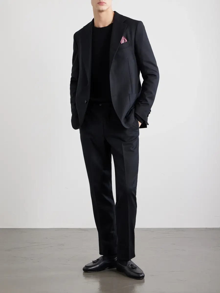 De Petrillo Straight-Leg Wool and Cashmere-Blend Suit Trousers - Men | Thumbnail 2