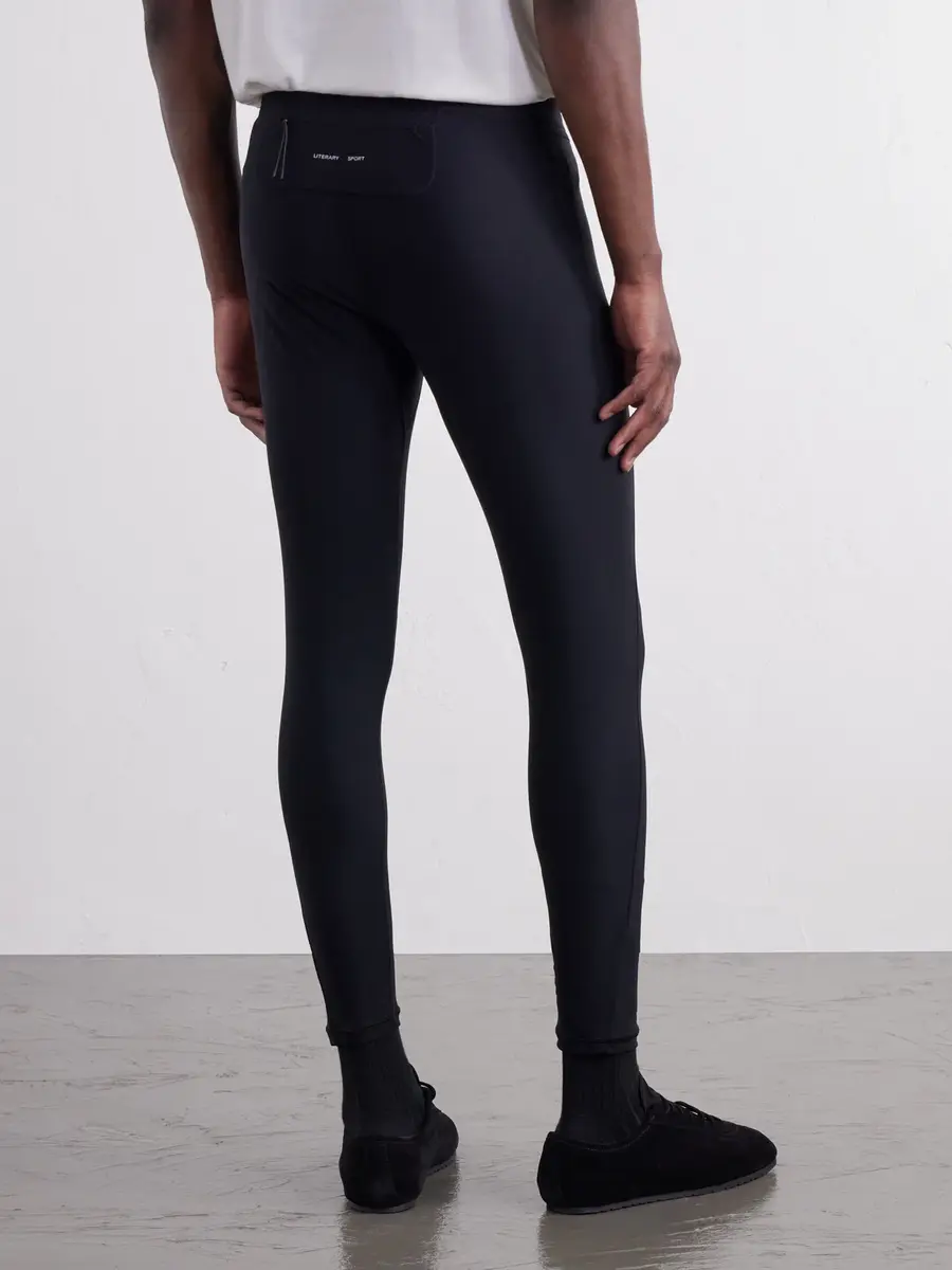 Literary Sport Mare Drawstring Stretch-Jersey Running Leggings - Men | Thumbnail 4