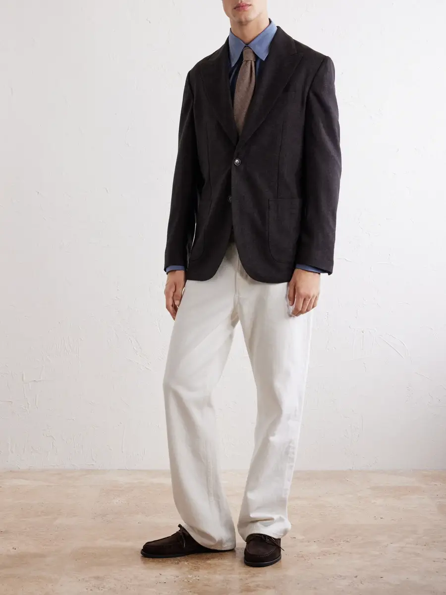 De Petrillo Faro Wool and Cashmere-Blend Blazer - Men | Thumbnail 2 De Petrillo Faro Wool and Cashmere-Blend Blazer - Men | Thumbnail 2