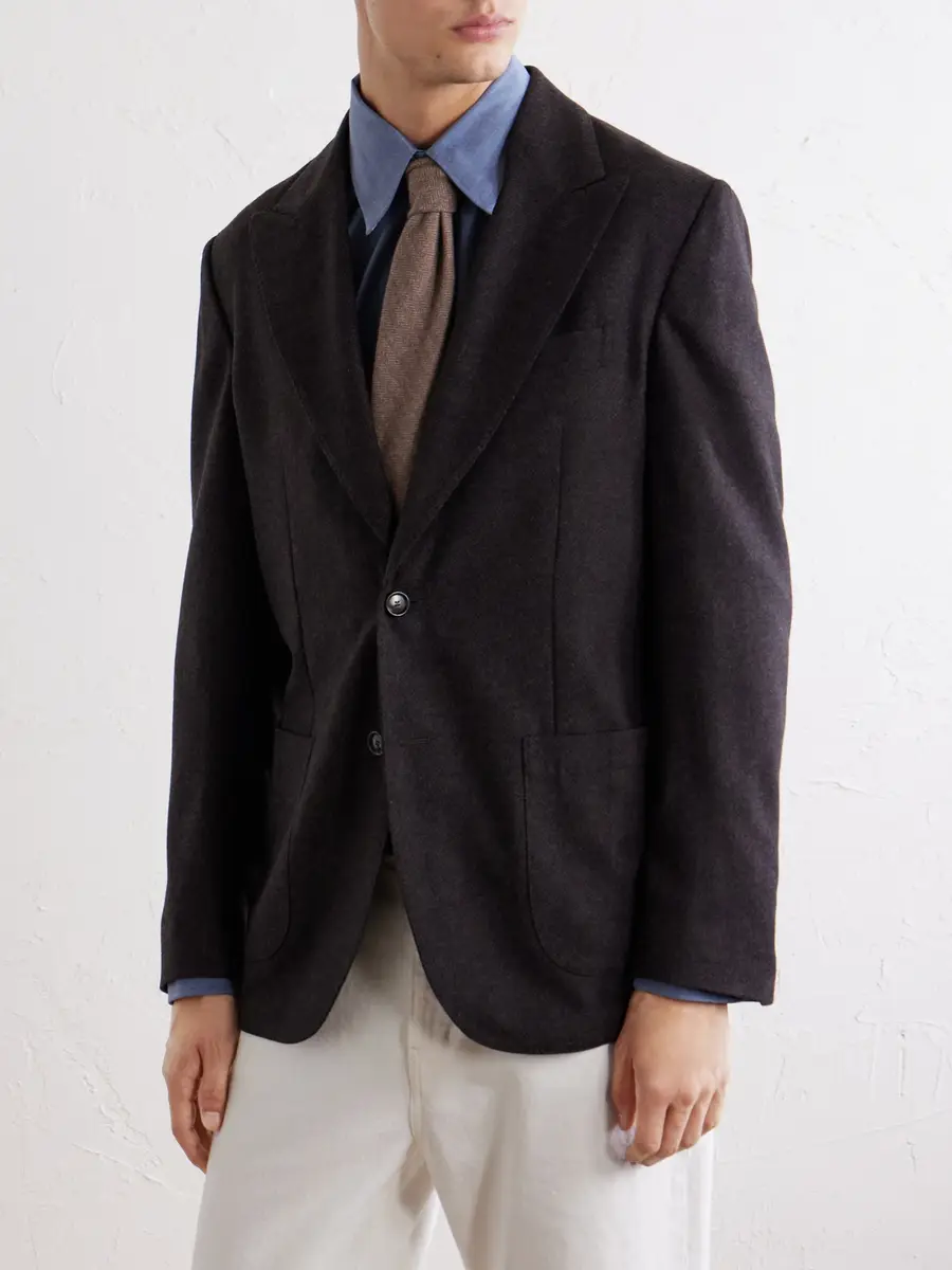 De Petrillo Faro Wool and Cashmere-Blend Blazer - Men | Thumbnail 3 De Petrillo Faro Wool and Cashmere-Blend Blazer - Men | Thumbnail 3