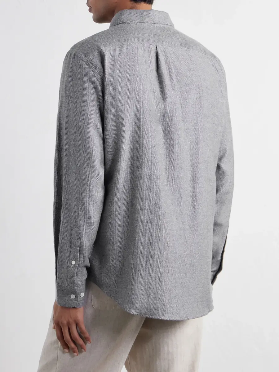 Portuguese Flannel Espiga Herringbone Cotton-Flannel Shirt - Men | Thumbnail 4