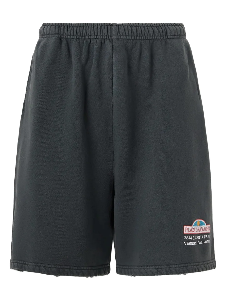 Willy Chavarria Straight-Leg Printed Cotton-Jersey Shorts - Men