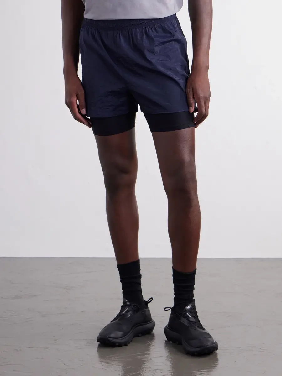 Literary Sport Myles Layered Shell and Stretch-Jersey Running Shorts - Men | Thumbnail 3