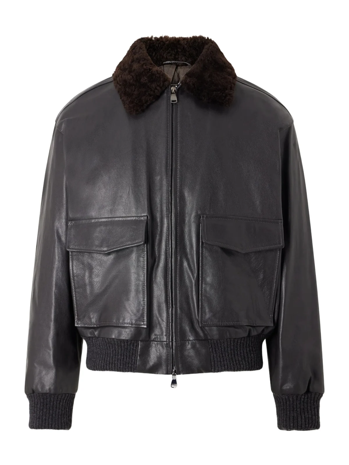 Valstar Smith Shearling-Trimmed Full-Grain Leather Jacket - Men