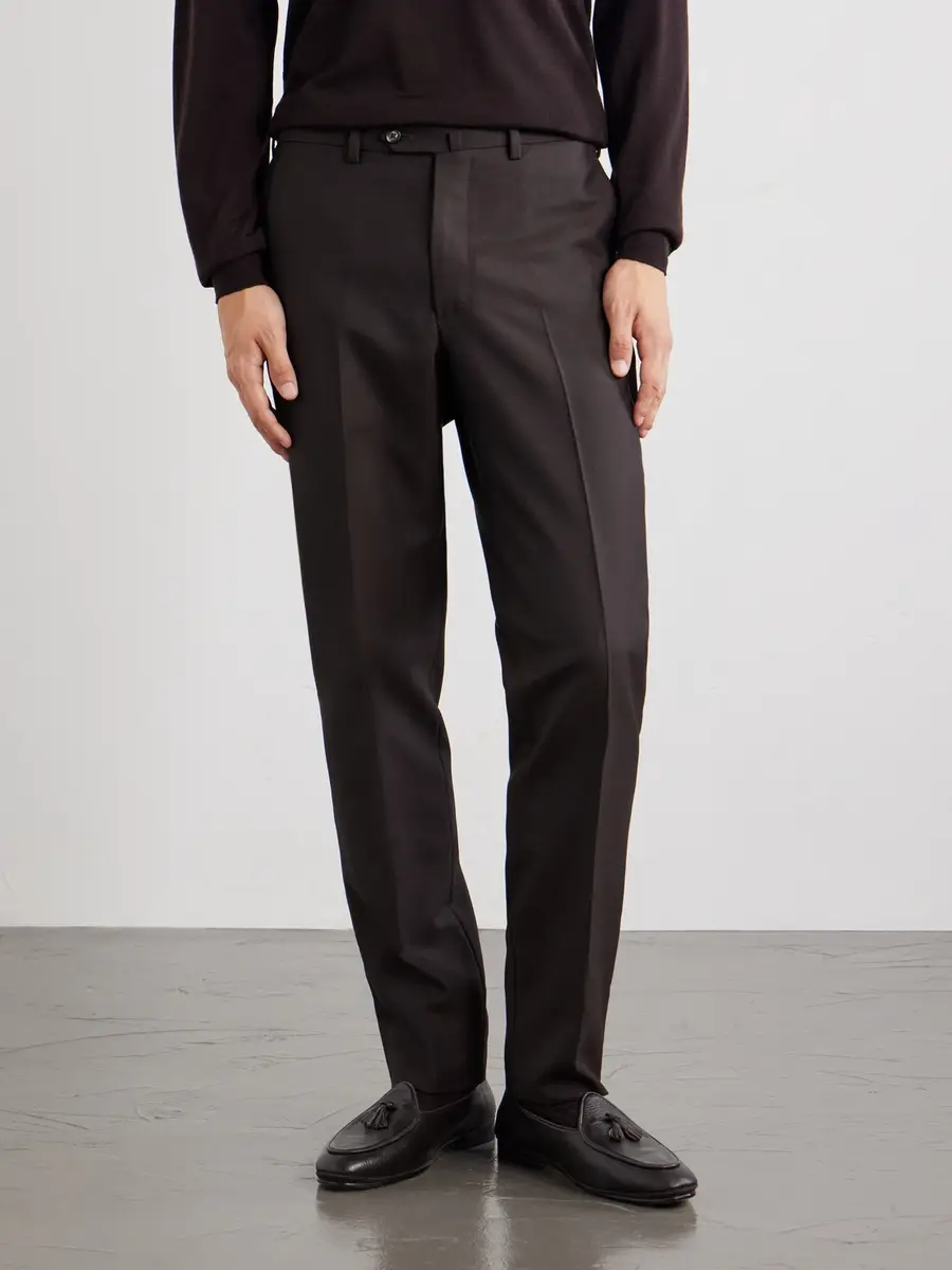 De Petrillo Tapered Virgin Wool Suit Trousers - Men | Thumbnail 3 De Petrillo Tapered Virgin Wool Suit Trousers - Men | Thumbnail 3