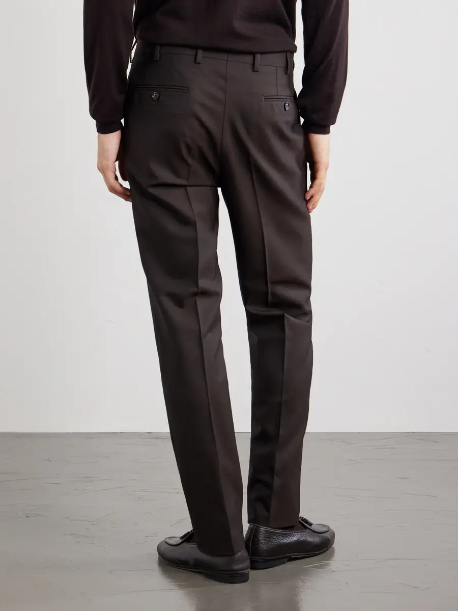 De Petrillo Tapered Virgin Wool Suit Trousers - Men | Thumbnail 4 De Petrillo Tapered Virgin Wool Suit Trousers - Men | Thumbnail 4