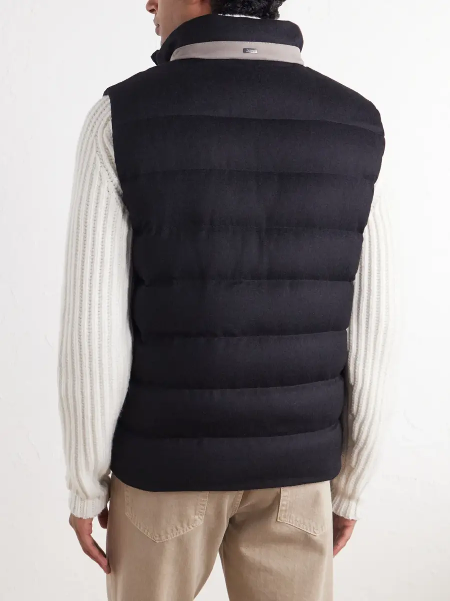 HERNO Quilted Silk and Cashmere-Blend Gilet - Men | Thumbnail 4 HERNO Quilted Silk and Cashmere-Blend Gilet - Men | Thumbnail 4
