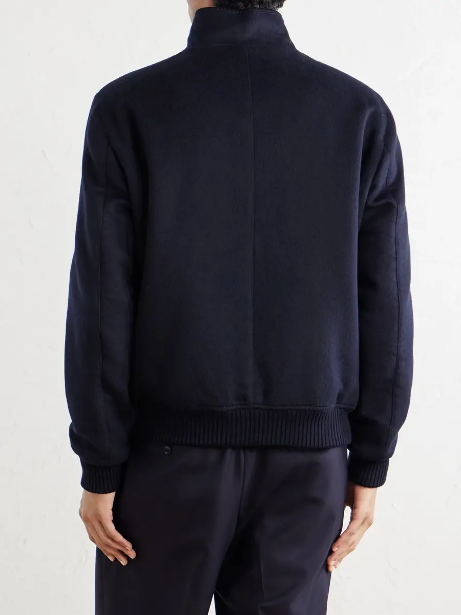 Thom Sweeney Wool and Cashmere-Blend Flannel Bomber Jacket - Men | Thumbnail 4 Thom Sweeney Wool and Cashmere-Blend Flannel Bomber Jacket - Men | Thumbnail 4
