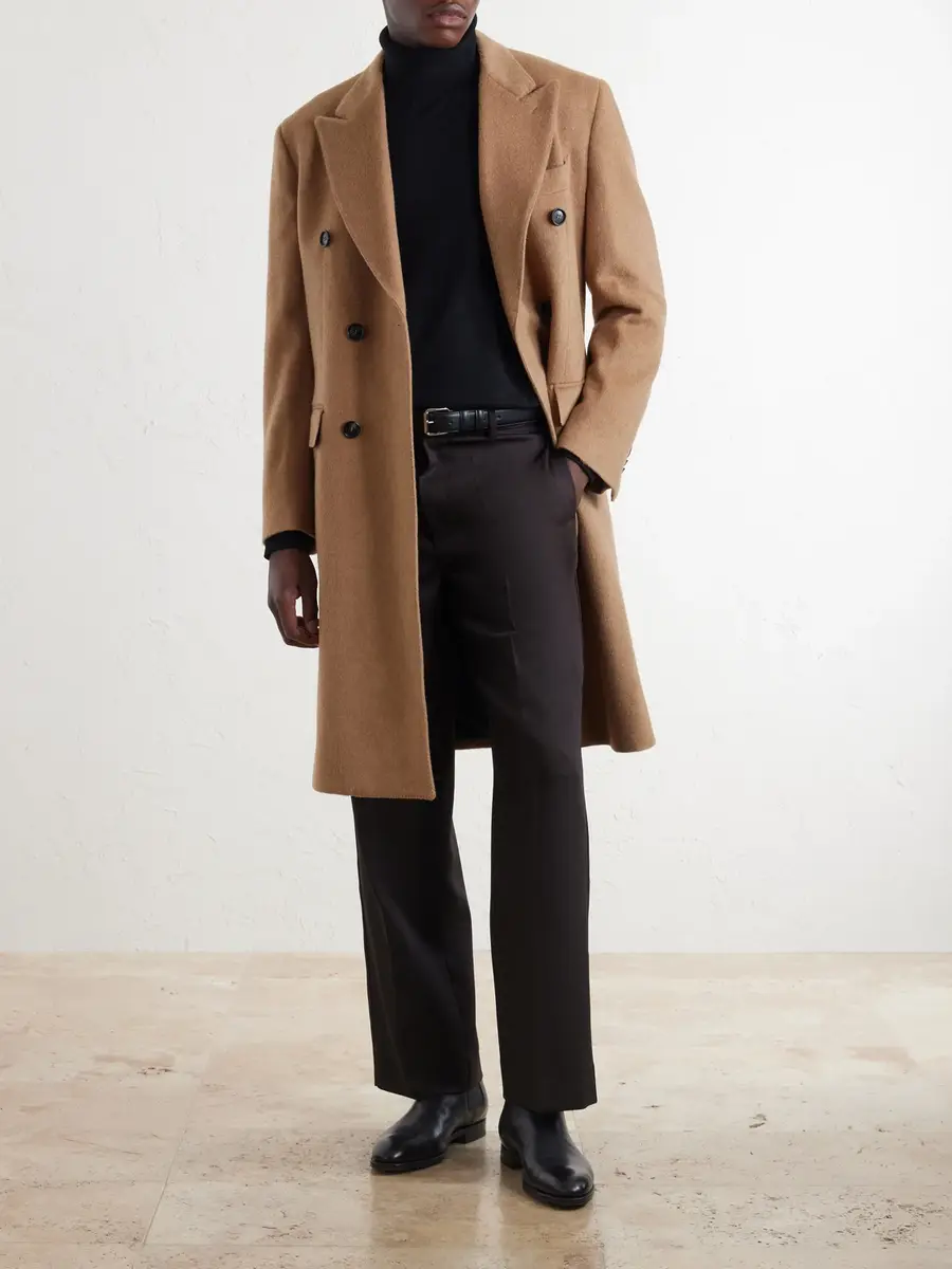 De Petrillo Double-Breasted Camel Hair Coat - Men | Thumbnail 2