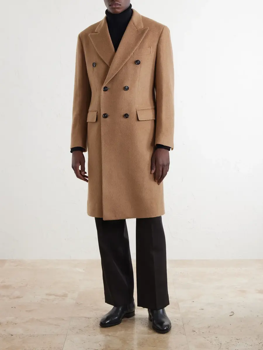 De Petrillo Double-Breasted Camel Hair Coat - Men | Thumbnail 3