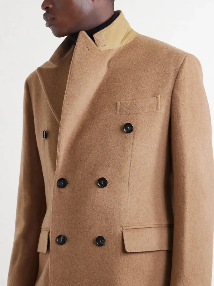 De Petrillo Double-Breasted Camel Hair Coat - Men | Thumbnail 5