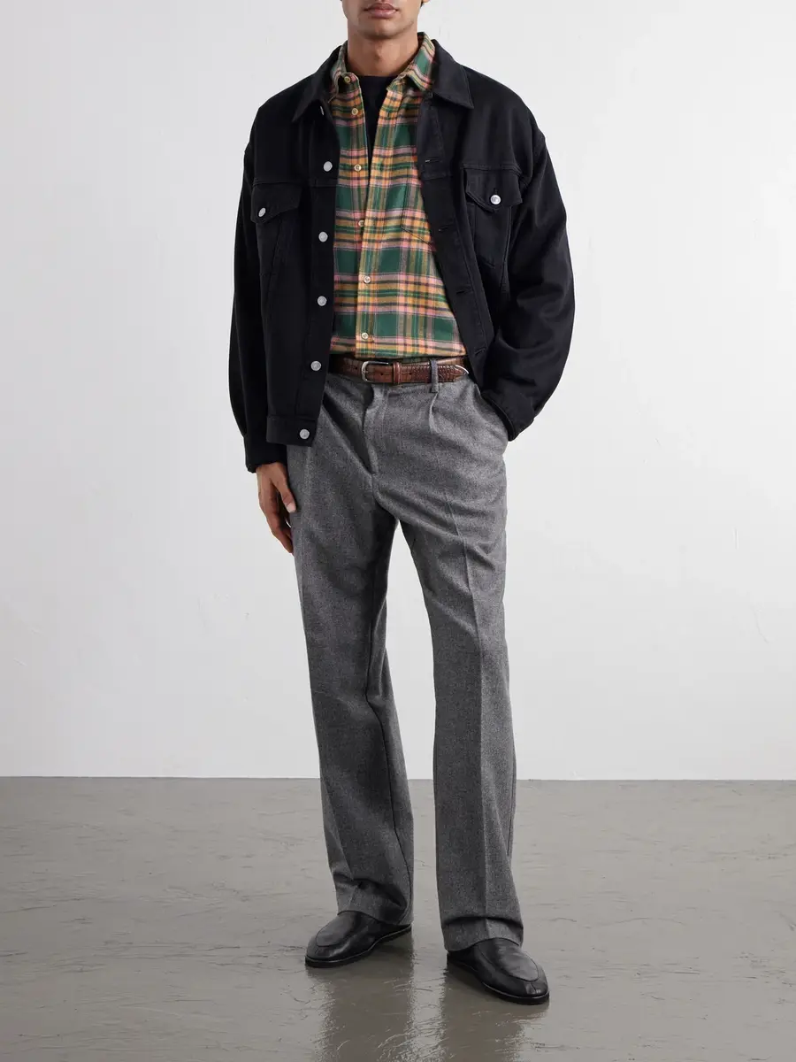 Portuguese Flannel Terroir Straight-Leg Pleated Wool-Twill Trousers - Men | Thumbnail 2