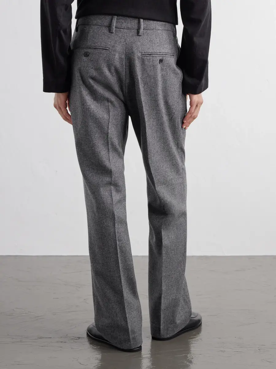 Portuguese Flannel Terroir Straight-Leg Pleated Wool-Twill Trousers - Men | Thumbnail 4