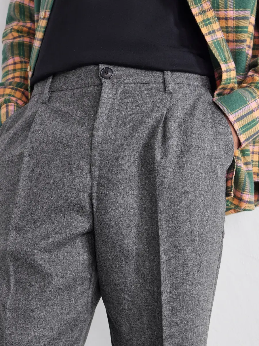 Portuguese Flannel Terroir Straight-Leg Pleated Wool-Twill Trousers - Men | Thumbnail 5