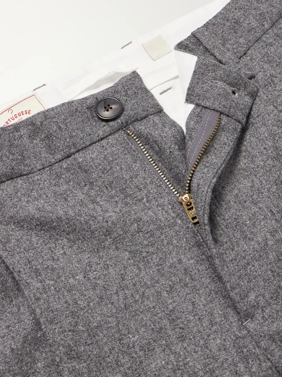 Portuguese Flannel Terroir Straight-Leg Pleated Wool-Twill Trousers - Men | Thumbnail 6