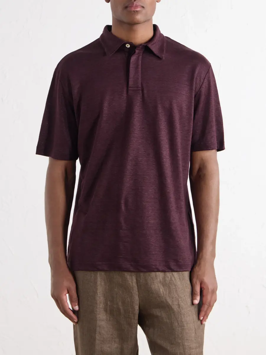 ELEVENTY Linen-Jersey Polo Shirt - Men | Thumbnail 3 ELEVENTY Linen-Jersey Polo Shirt - Men | Thumbnail 3