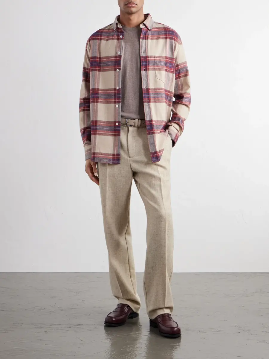 Portuguese Flannel Terroir Straight-Leg Pleated Wool-Twill Trousers - Men | Thumbnail 2
