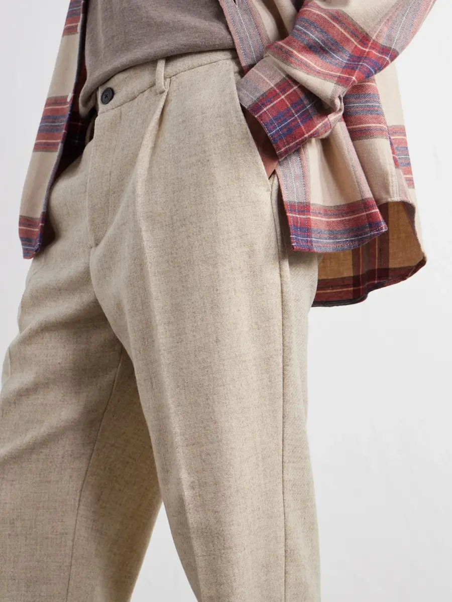 Portuguese Flannel Terroir Straight-Leg Pleated Wool-Twill Trousers - Men | Thumbnail 5