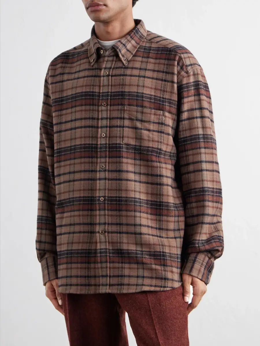 Portuguese Flannel Stalia Checked Cotton-Flannel Shirt - Men | Thumbnail 3