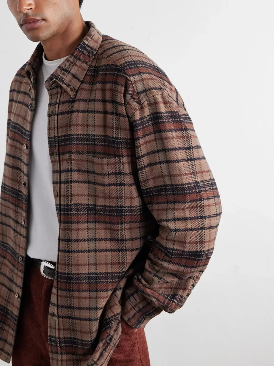 Portuguese Flannel Stalia Checked Cotton-Flannel Shirt - Men | Thumbnail 5