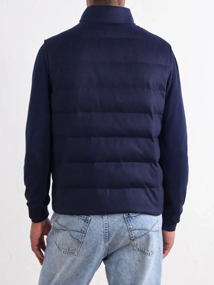 ELEVENTY Reversible Padded Cashmere-Blend and Wool-Blend Gilet - Men | Thumbnail 4