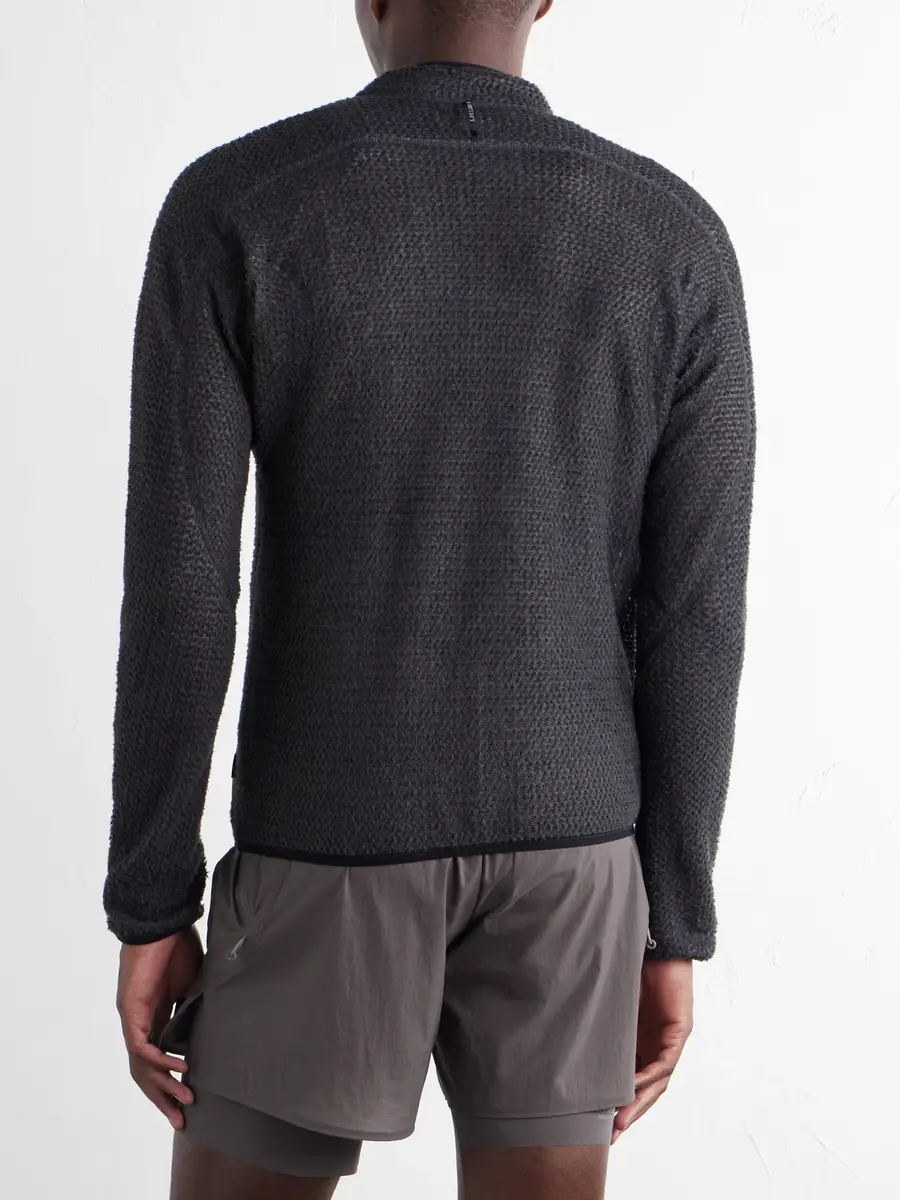 Satisfy Logo-Print FuzzFleece™ Half‑Zip Running Top - Men | Thumbnail 4 Satisfy Logo-Print FuzzFleece™ Half‑Zip Running Top - Men | Thumbnail 4