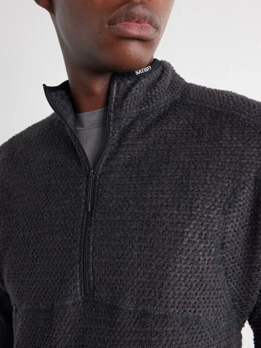 Satisfy Logo-Print FuzzFleece™ Half‑Zip Running Top - Men | Thumbnail 5 Satisfy Logo-Print FuzzFleece™ Half‑Zip Running Top - Men | Thumbnail 5