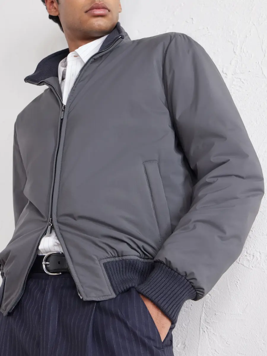 Thom Sweeney Nylon Bomber Jacket - Men | Thumbnail 5 Thom Sweeney Nylon Bomber Jacket - Men | Thumbnail 5