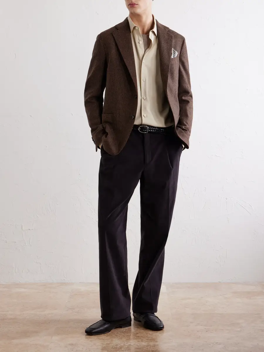 De Petrillo Posillipo Wool and Cashmere-Blend Herringbone Blazer - Men | Thumbnail 2 De Petrillo Posillipo Wool and Cashmere-Blend Herringbone Blazer - Men | Thumbnail 2