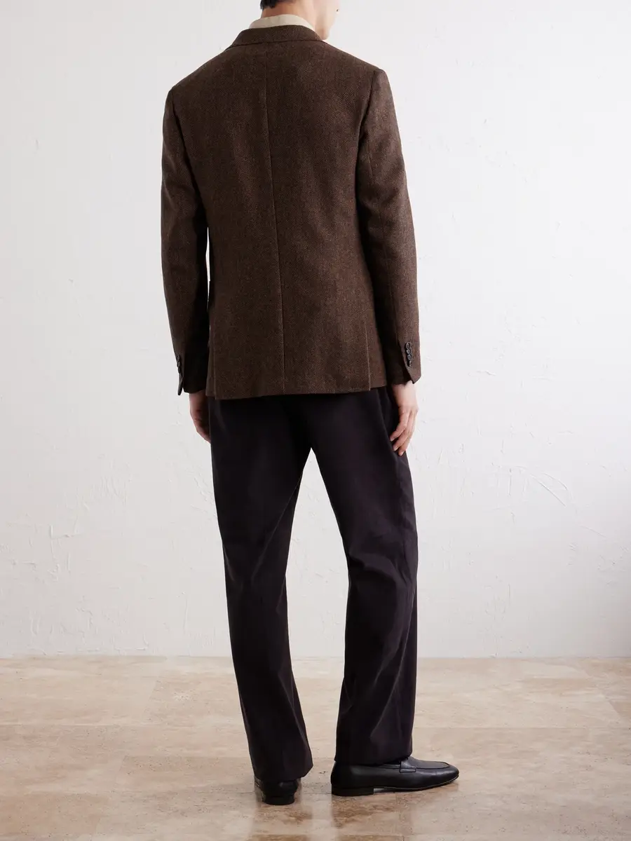 De Petrillo Posillipo Wool and Cashmere-Blend Herringbone Blazer - Men | Thumbnail 4 De Petrillo Posillipo Wool and Cashmere-Blend Herringbone Blazer - Men | Thumbnail 4