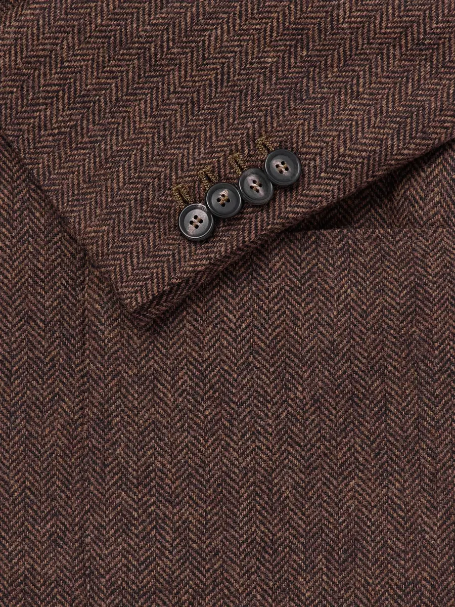 De Petrillo Posillipo Wool and Cashmere-Blend Herringbone Blazer - Men | Thumbnail 6 De Petrillo Posillipo Wool and Cashmere-Blend Herringbone Blazer - Men | Thumbnail 6