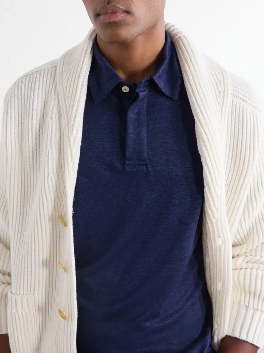 ELEVENTY Linen-Jersey Polo Shirt - Men | Thumbnail 5 ELEVENTY Linen-Jersey Polo Shirt - Men | Thumbnail 5
