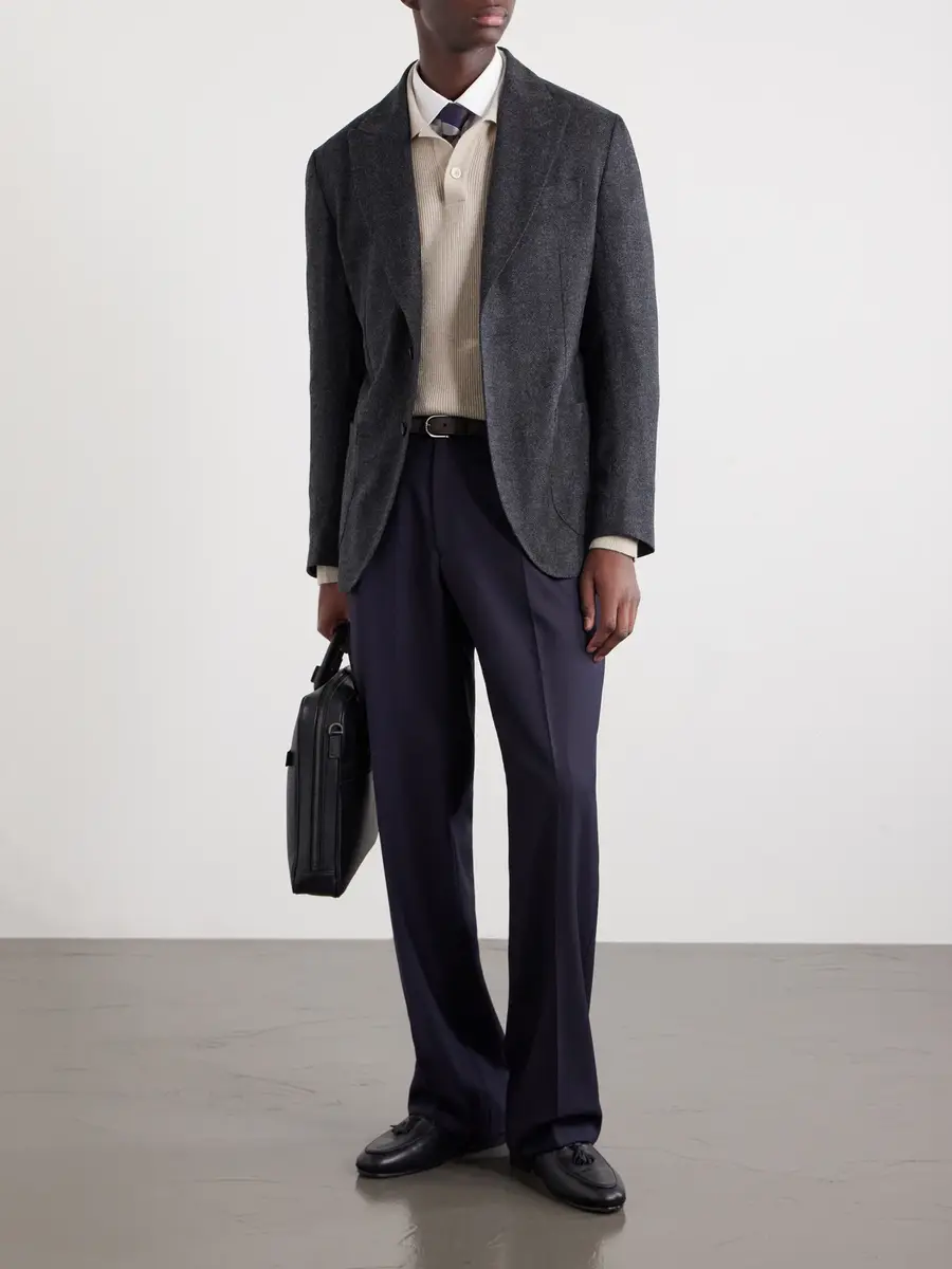 De Petrillo Faro Wool and Cashmere-Blend Blazer - Men | Thumbnail 2