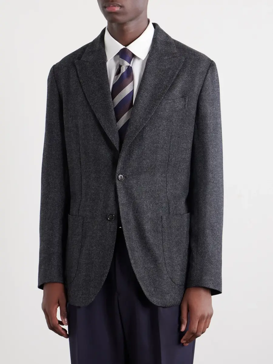 De Petrillo Faro Wool and Cashmere-Blend Blazer - Men | Thumbnail 3