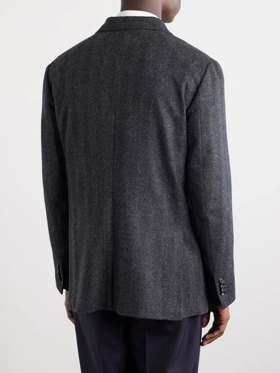 De Petrillo Faro Wool and Cashmere-Blend Blazer - Men | Thumbnail 4