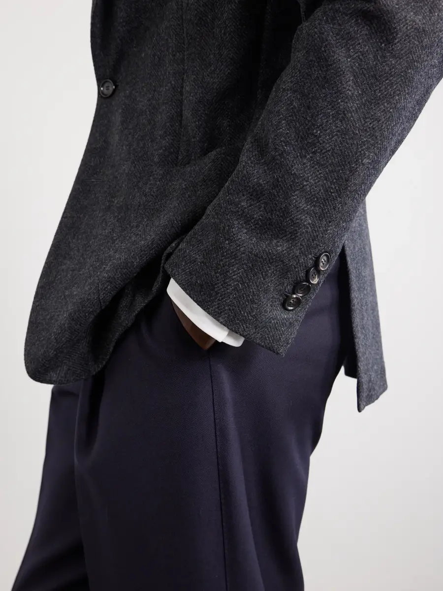De Petrillo Faro Wool and Cashmere-Blend Blazer - Men | Thumbnail 5